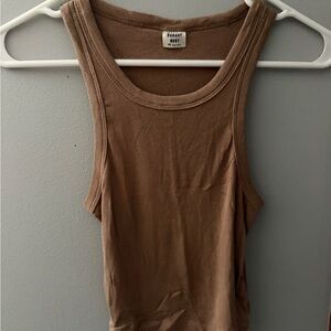 Ribbed Tan Tank Top